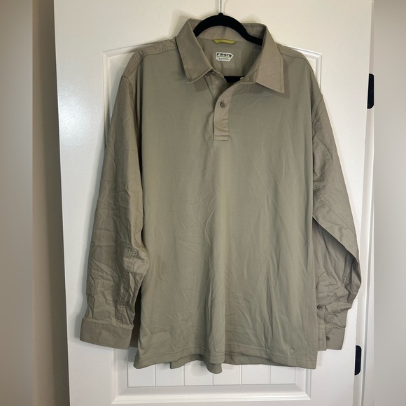 - First Tactical Shirt. Tan. Size XL. Fisherman Core. Outdoors. - Picture 1 of 8